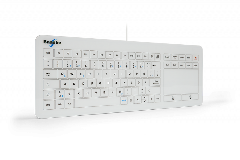 Baaske Medizinische Glastastatur mit Touchpad