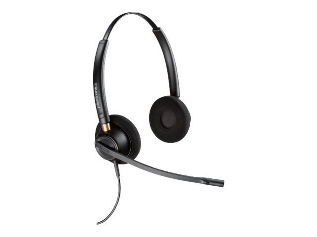 HP Poly EncorePro HW520 Stereo Headset kabelgebunden Quick Disconnect mit RJ9 Adapter Kabel