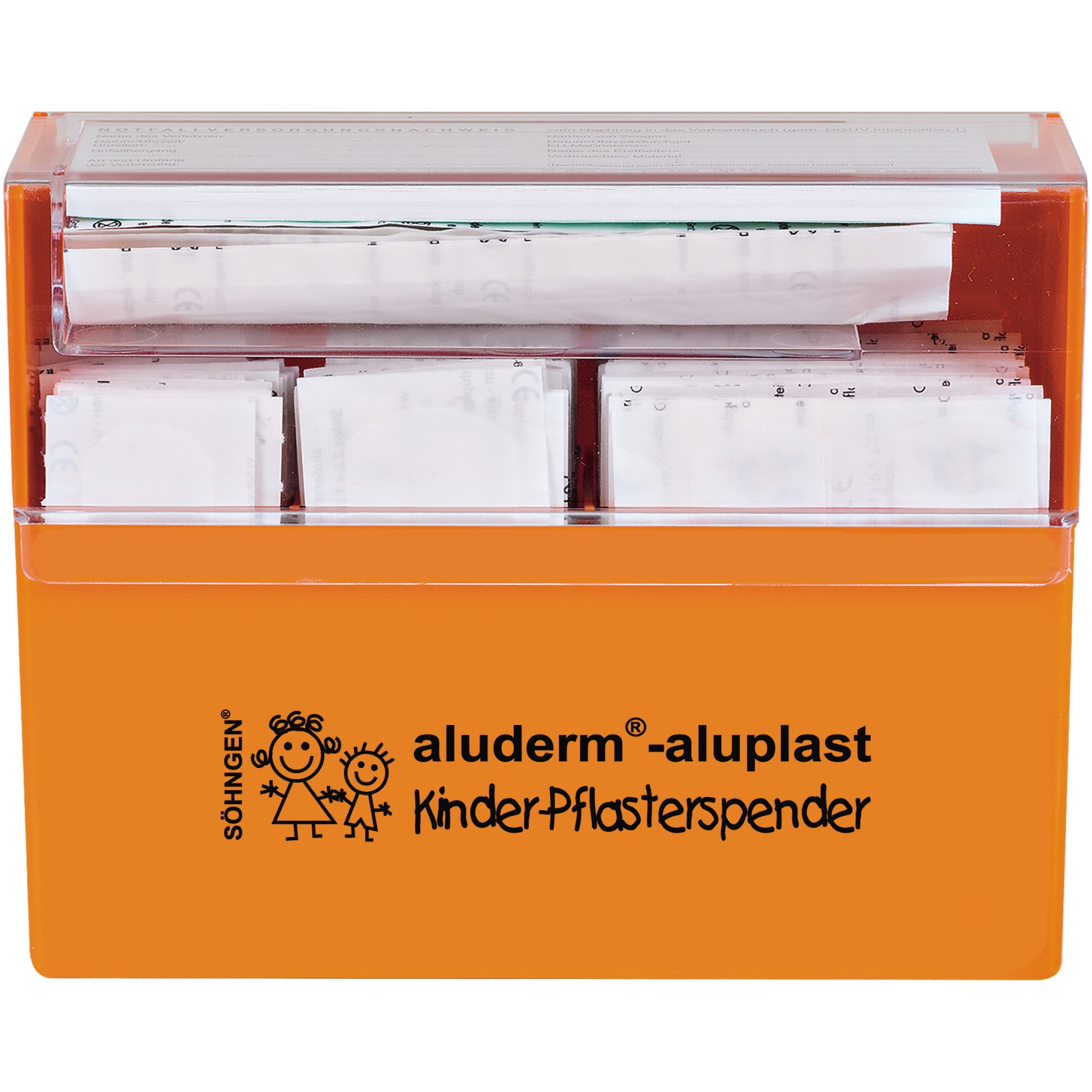 Pflasterspender - aluderm®-aluplast gefüllt - orange Pflasterspender - aluderm®-aluplast gefüllt - orange